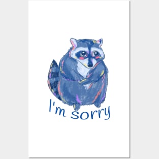 Little racoon is sorry Posters and Art